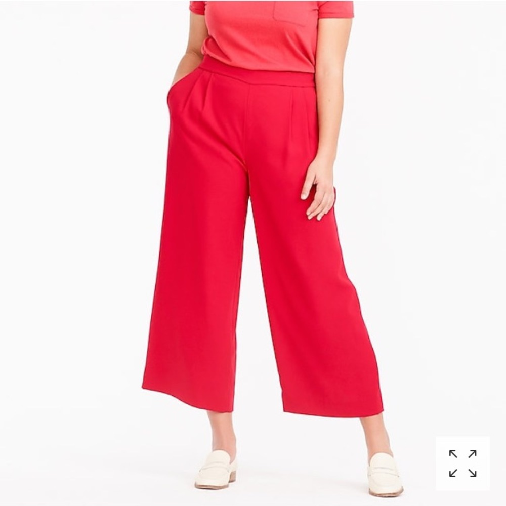 J.Crew Wide-Leg Cropped Pant in 365 Crepe